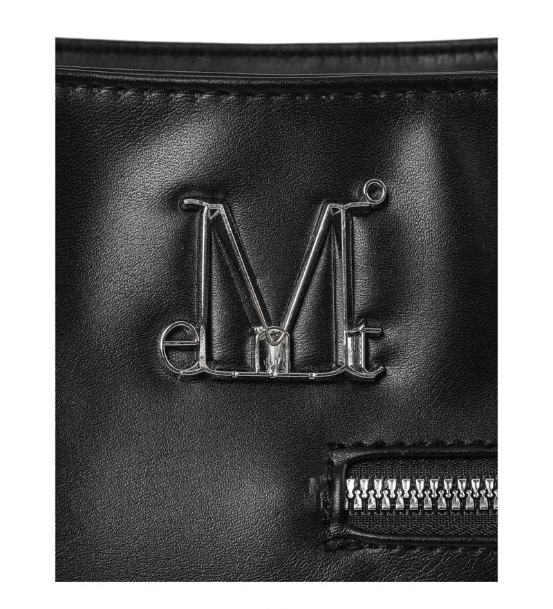 NOVEN ONE SIDE STRAP DOUBLE POCKET LEATHER SHOULDER BAG
