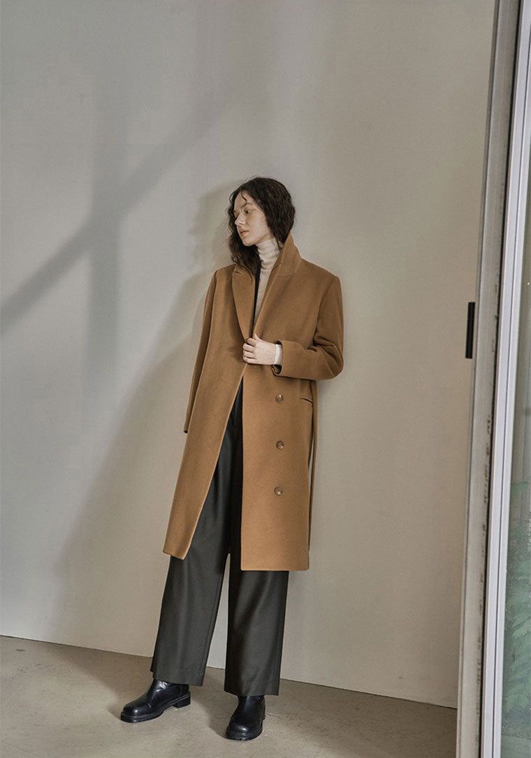 ASYM COAT_CAMEL