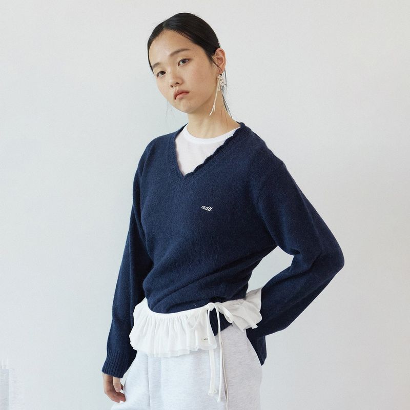 Mesh ruffle belt_ivory