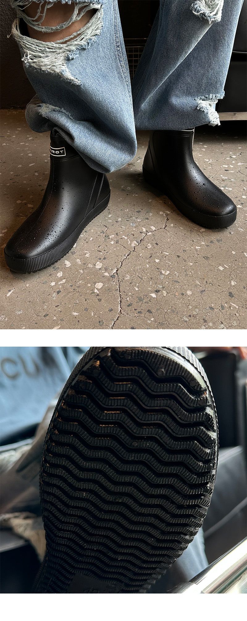 [HANDMADE] Round toe rain boots (250-280)