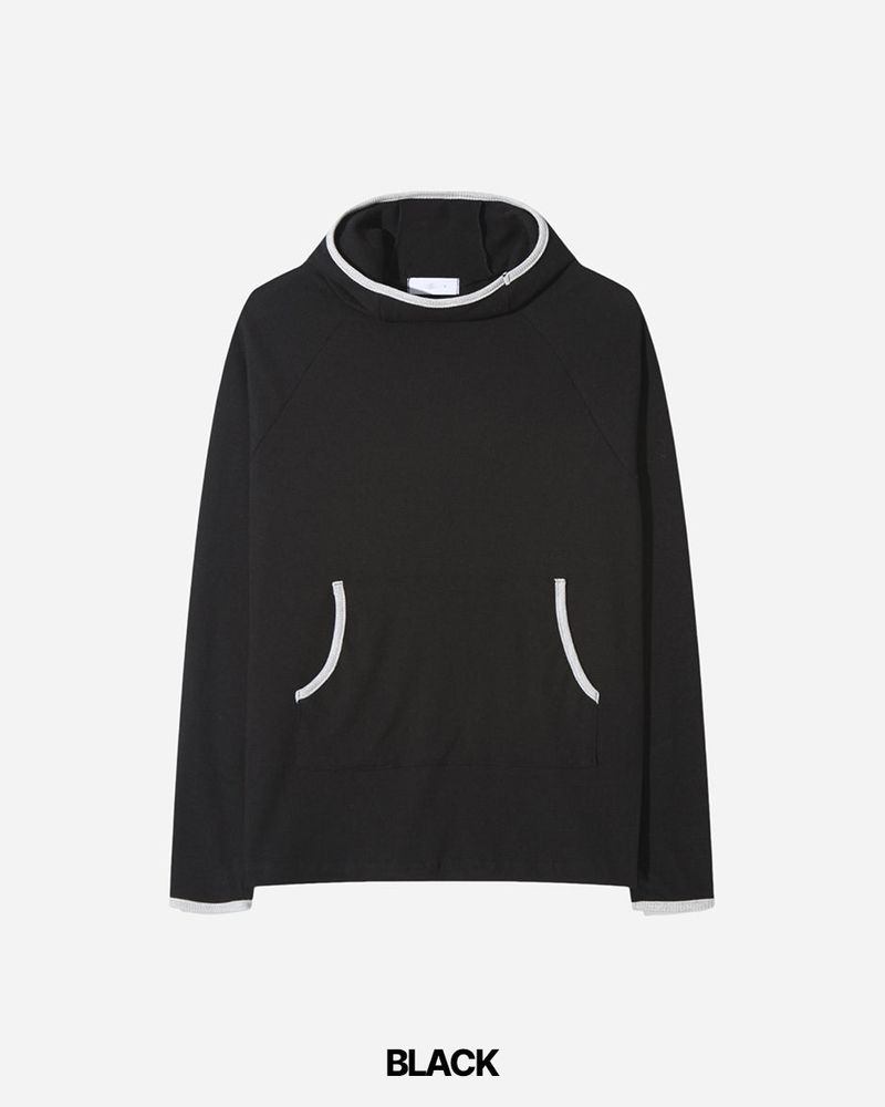 Gets High-neck Waffle Hoodie