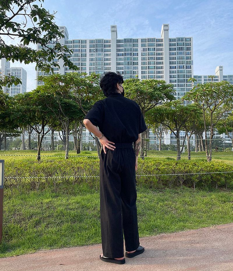 RO linen wide jumpsuit (3 colors)