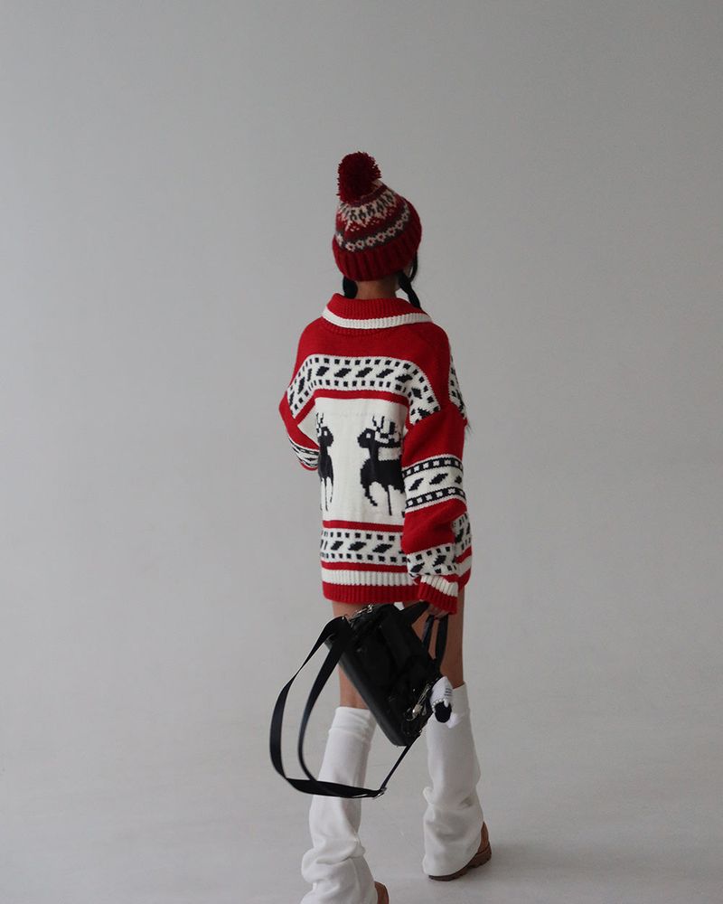 Drop knit roll-up beanie