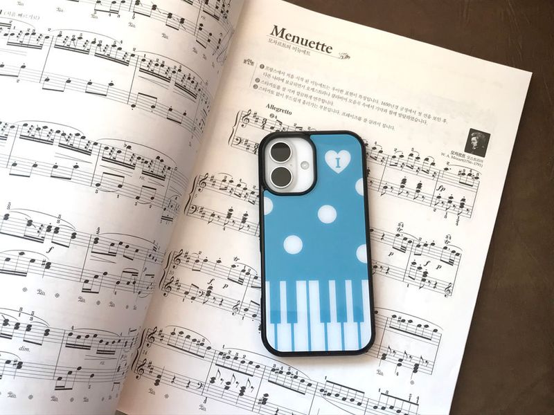 piano melody case -blue