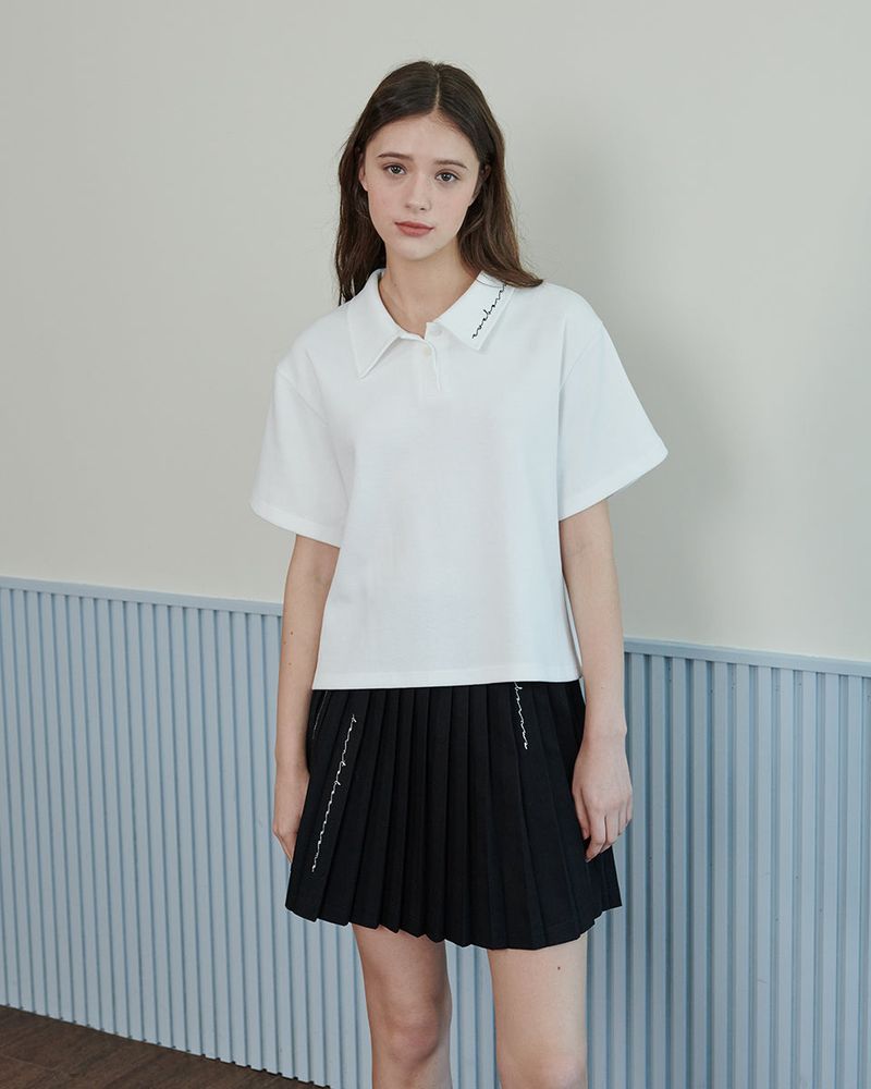 LOGO PIQUET POLO SHIRT [WHITE]