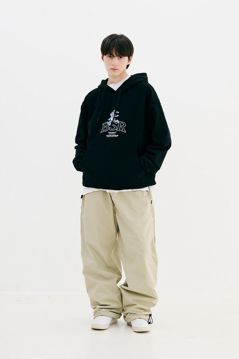 BSRABBIT(ビエスラビット)の「BSR SUNDAY RABBIT HOODIE BLACK(Tops)」