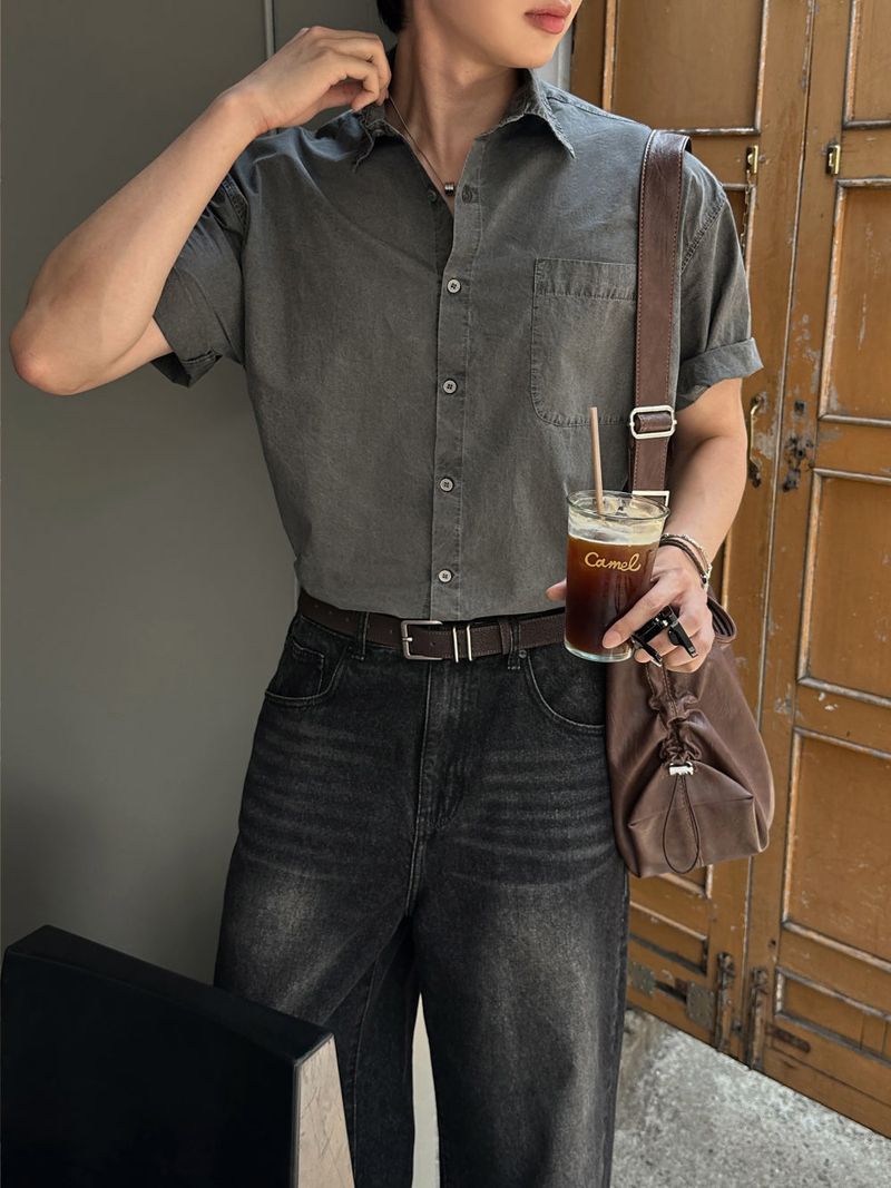 lemenne(ルメンヌ)の「LMN St. Pig Washing Short-Sleeved Shirt (4 colors)(Tops)」