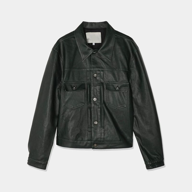 ASCLO Tracker Crop Leather Jacket (3color)