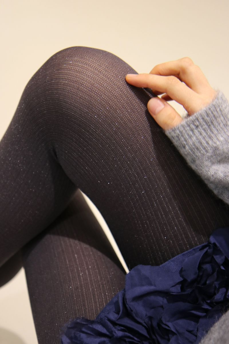vertical stripes tights (ashgray)