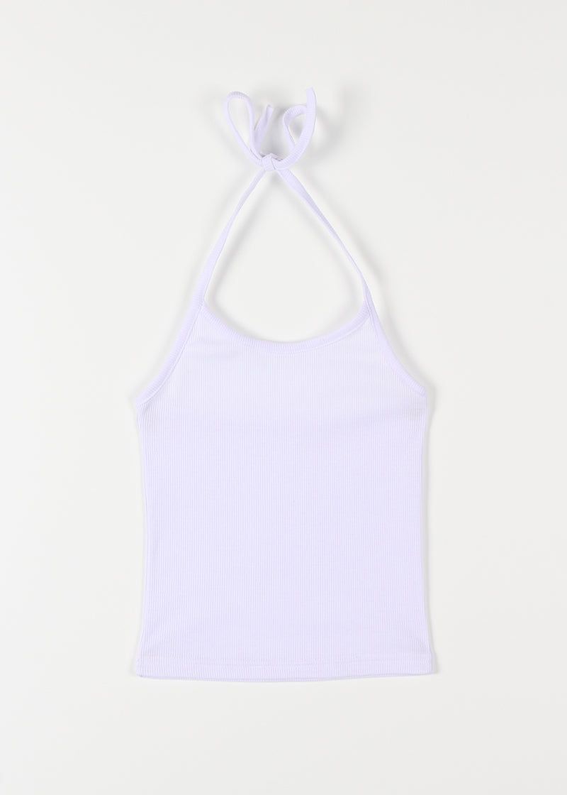 CROPPED HALTER SLEEVELESS