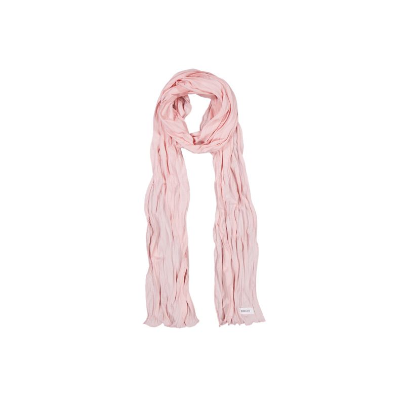 Wave Crinkled Long Scarf (pink)