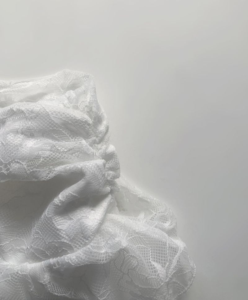 ベラ シャーリング レース スカート(white)