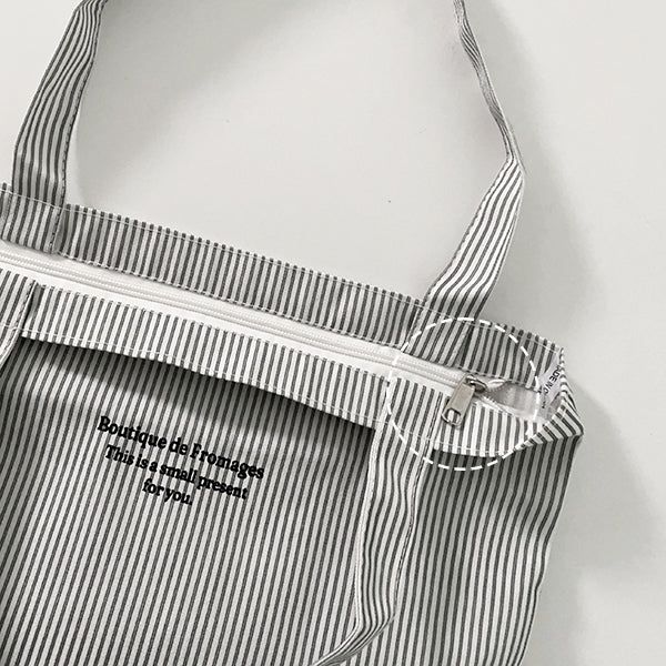 Summer ☁️ Stripe Canvas Bag (one color)