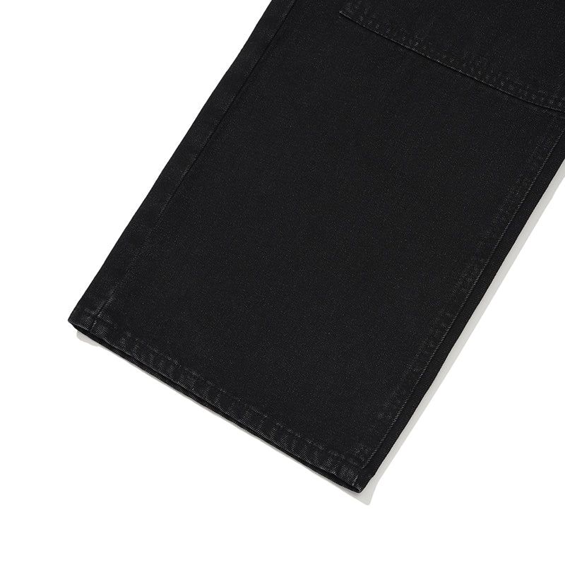 CARPENTER WIDE FIT DENIM PANTS [BLACK]