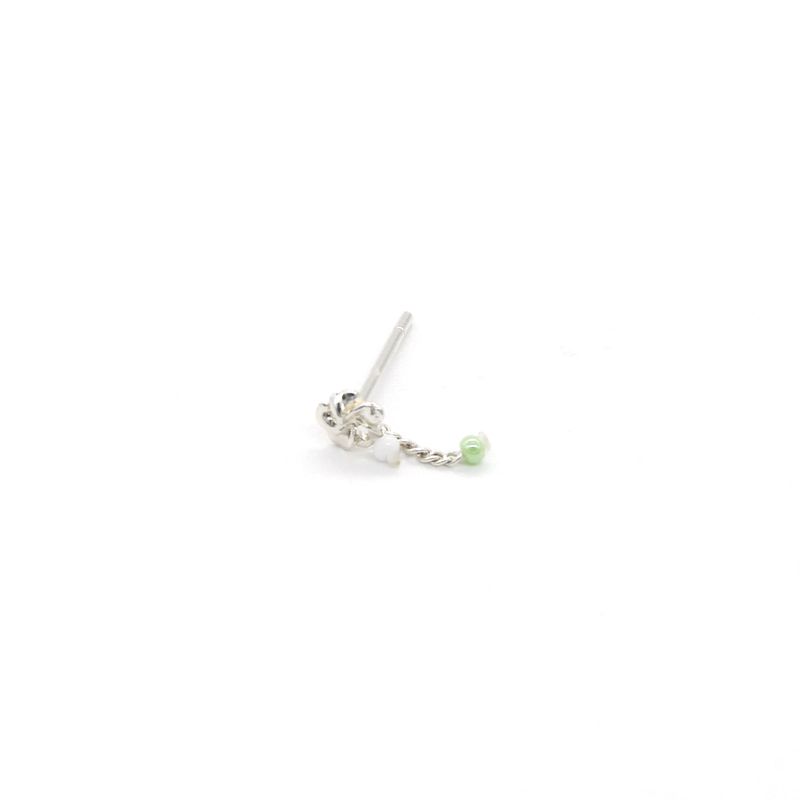[CCNMADE] Plumeria Silverchain Earring (9color)