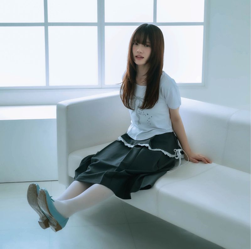 ribbon pleated skirt (gray)