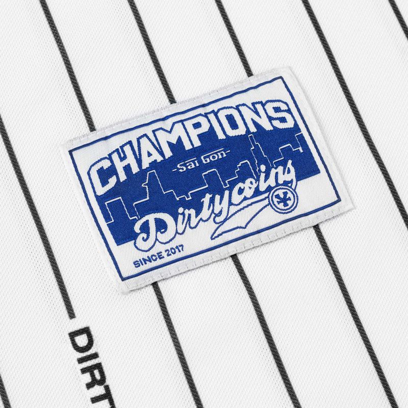 Baseball Black Striped - White