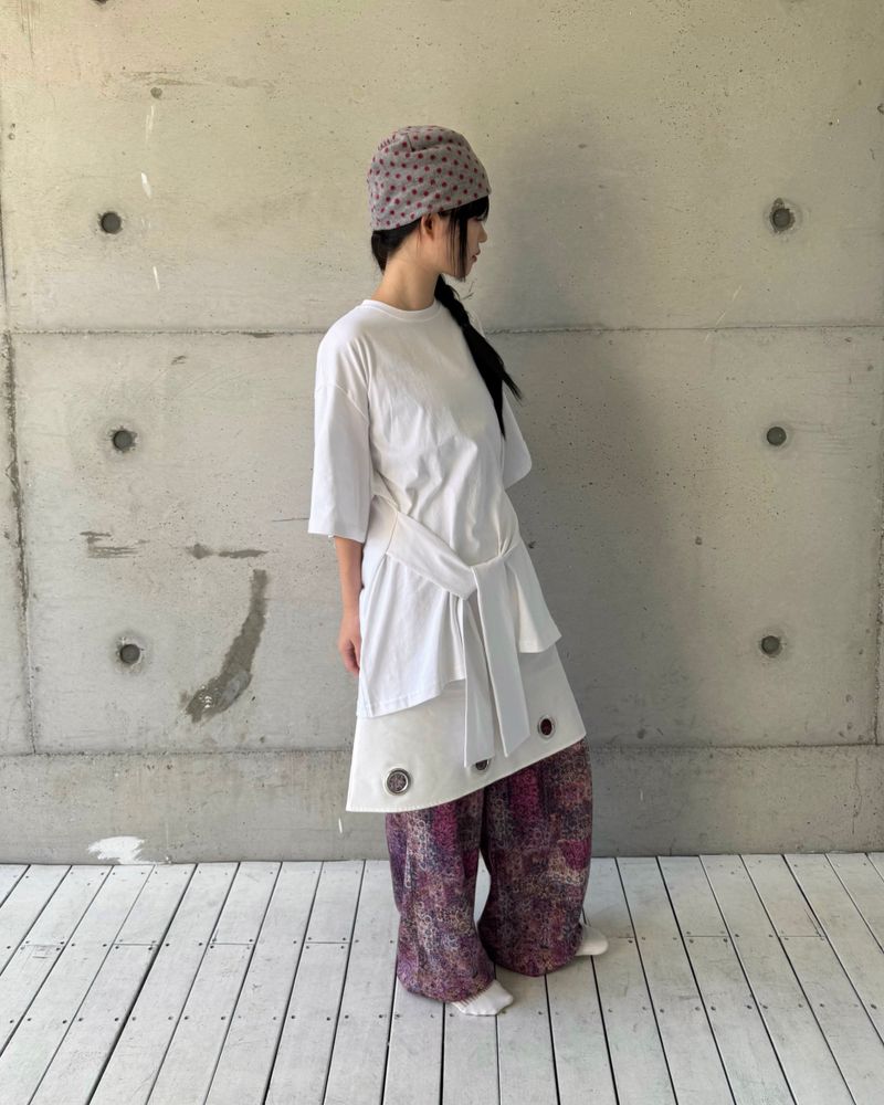 Punch Hole Midi Skirt
