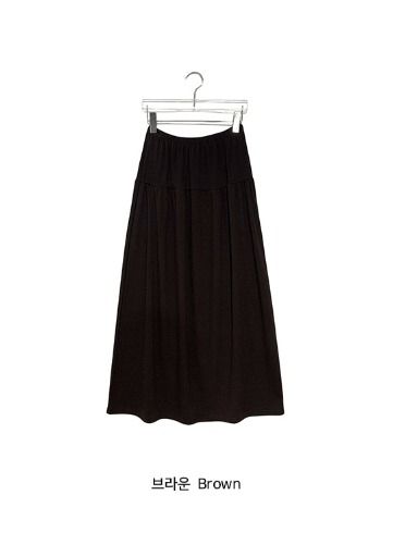 Haea Shirring Banding Long Skirt