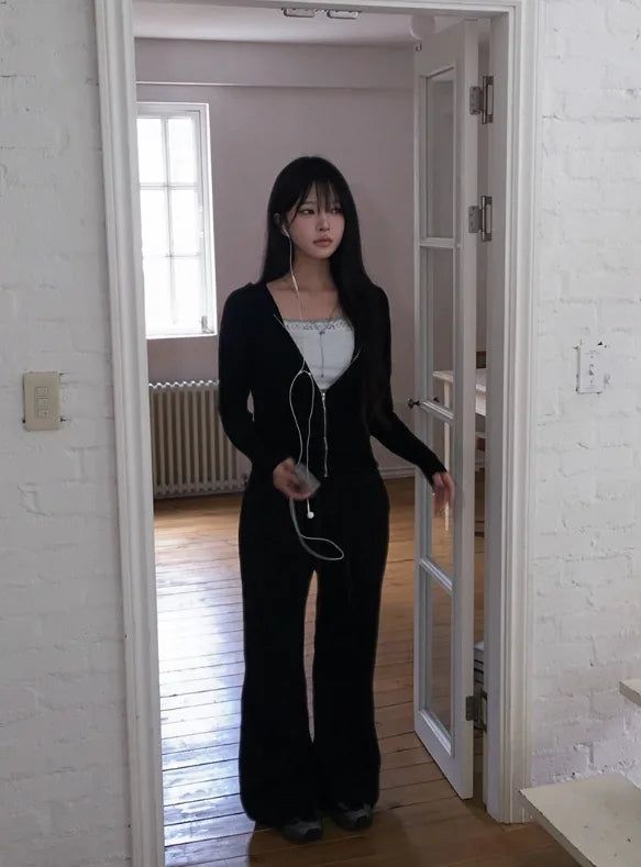 Shimo See-Through Slim Hood Zip-up