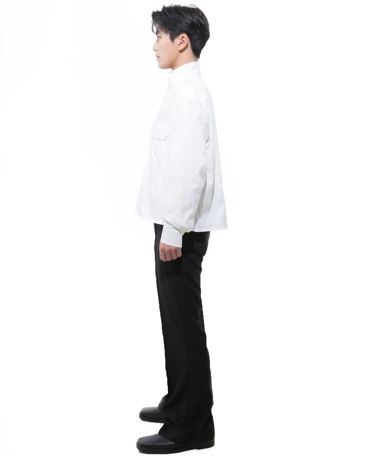 ハイネッククロップシャツ-WHITE （送料込）- WooStore