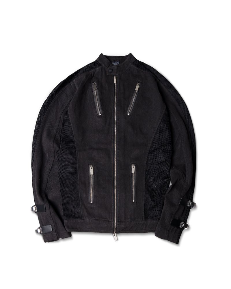 Goldie（ゴルディ）の「MULTI BUCKLE WASHED DENIM JACKET（Jackets/Outerwear）」