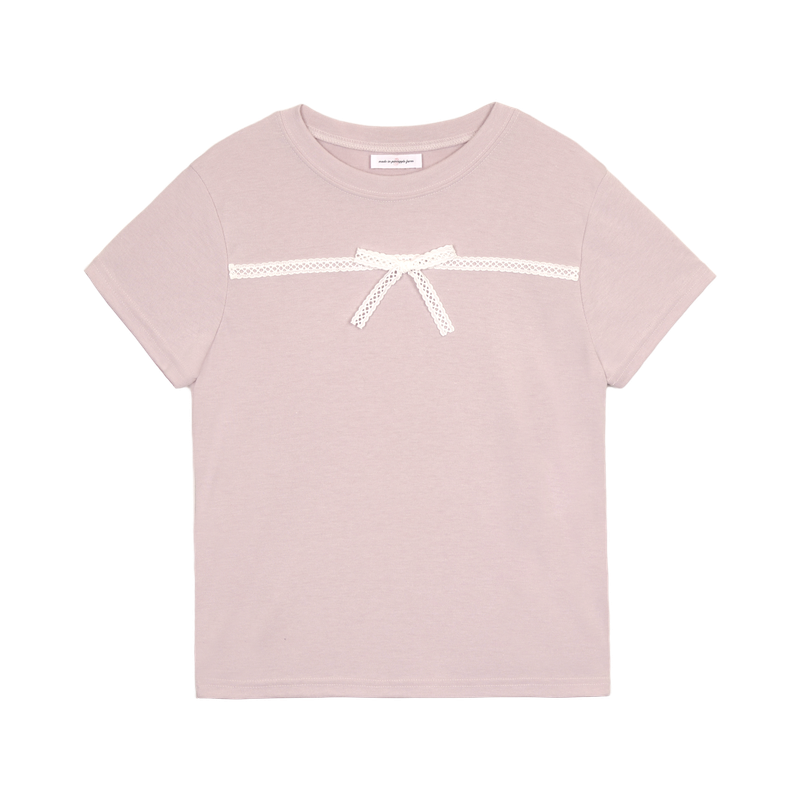 PINK PINEAPPLE（ピンクパイナップル）の「プティットレースハーフTシャツ（トップス）」