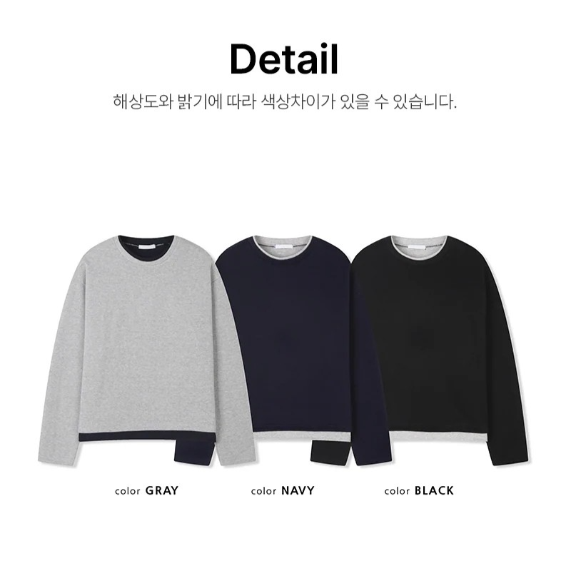 [Unisex] Crop layered round knit(3color)