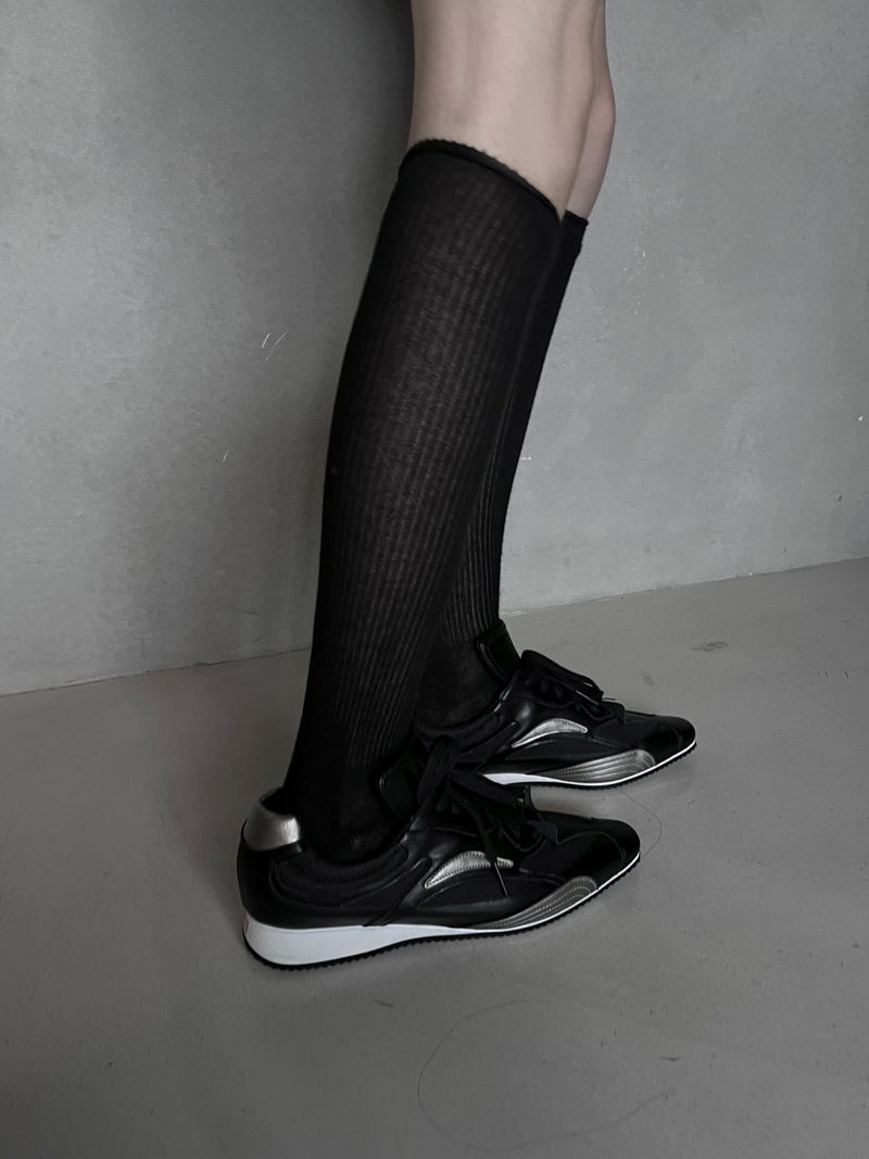 steel-edge stiletto sneaker (2color)