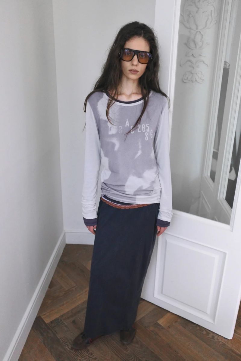 26SS★ ローカットブラーディグラフィック長袖Tシャツ