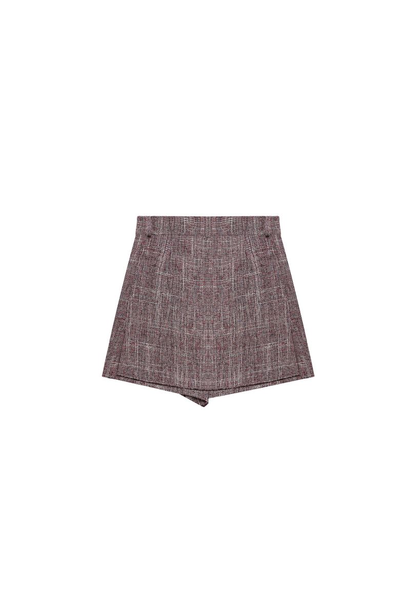 CHERISH TWEED SKIRT PANTS / RED