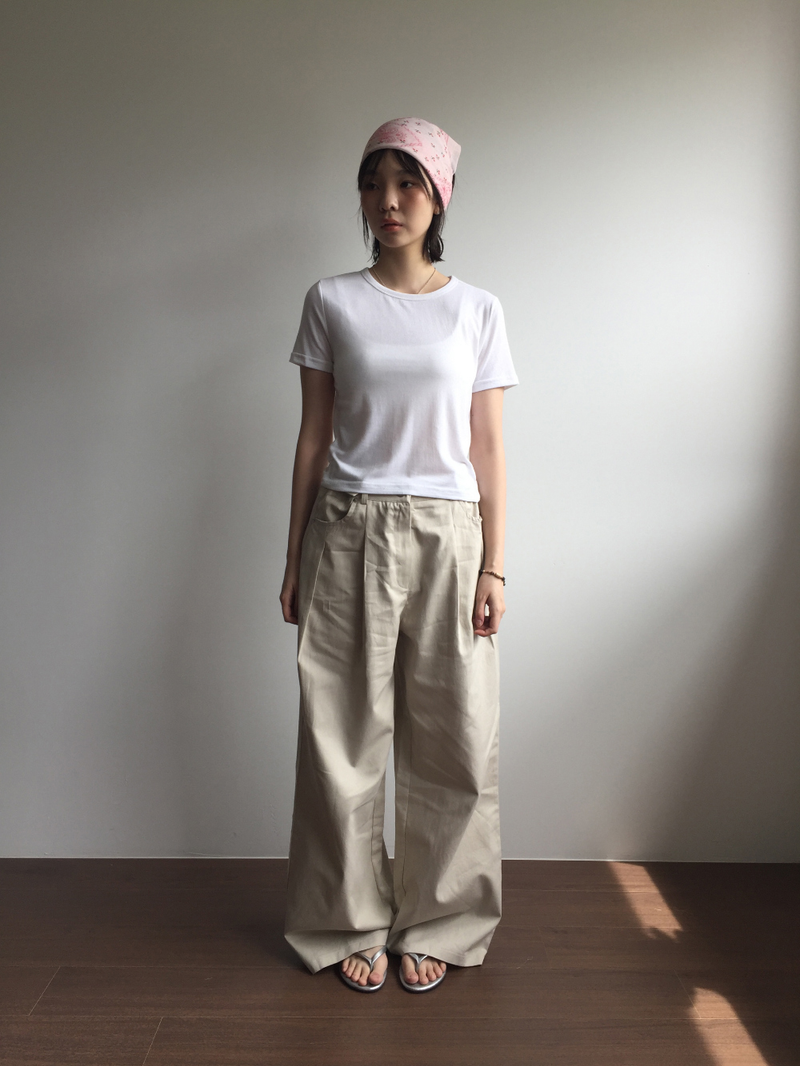 テッド ピンタック タブ パンツ (3color)