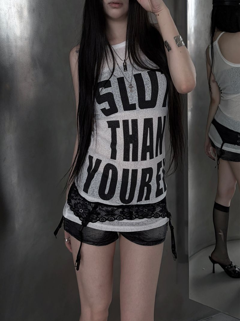 bold lettering sleeveless