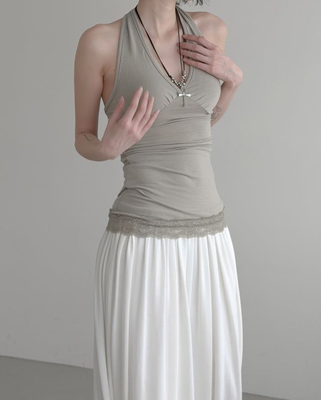 Ila Lace Long Halter Sleeveless
