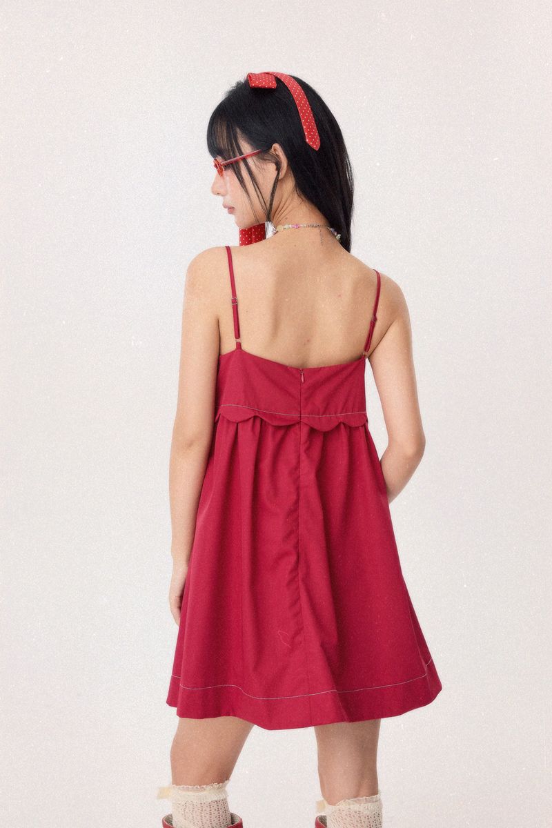 Dear Days Puffy Mini Dress (Red)