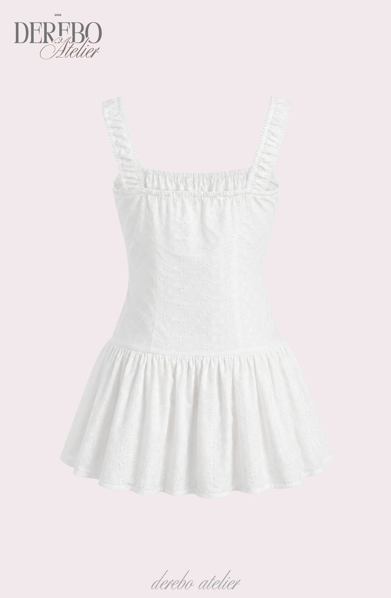White Bustier Punching Dress Set