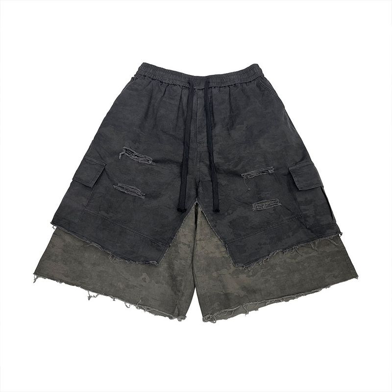 Camo Layered Bermuda Pants