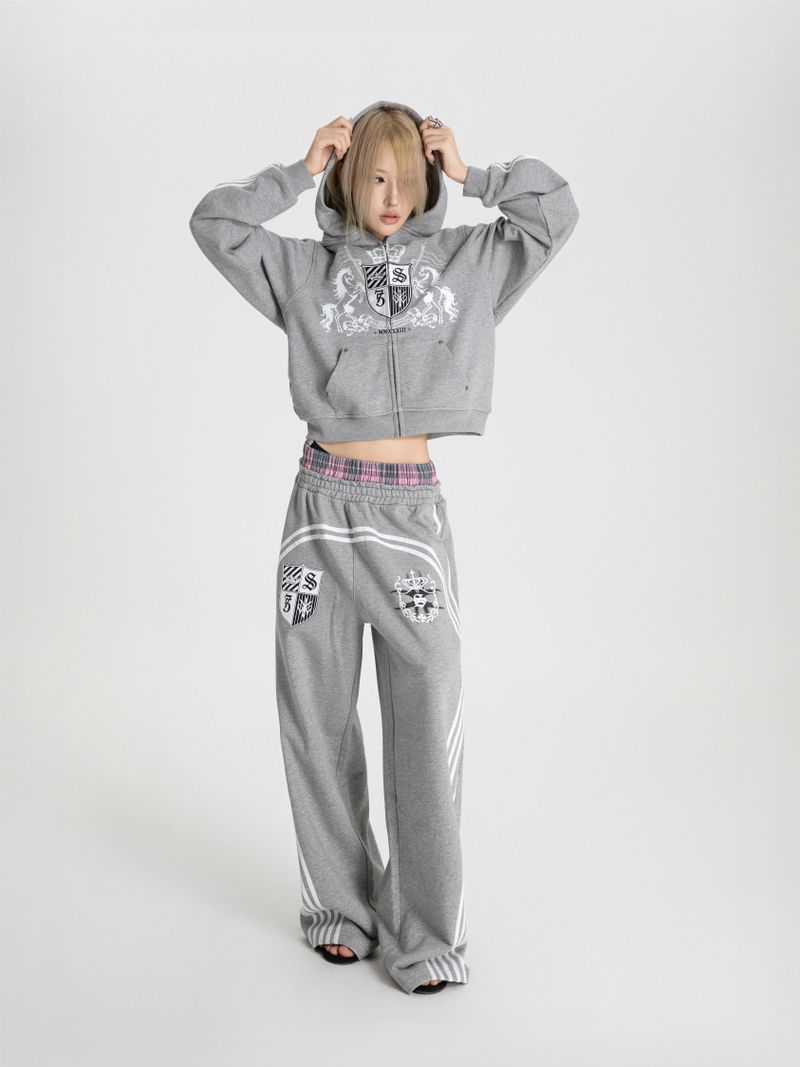 SEXXDEVIL Dual-Waist Striped Sweatpants