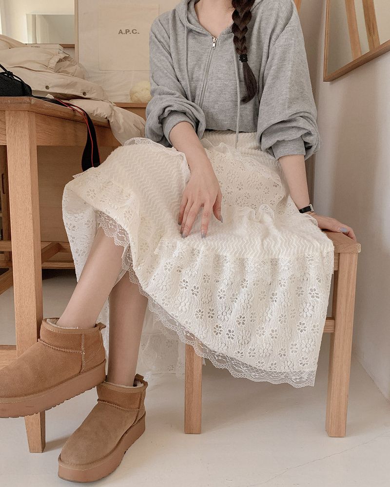 lace long skirt