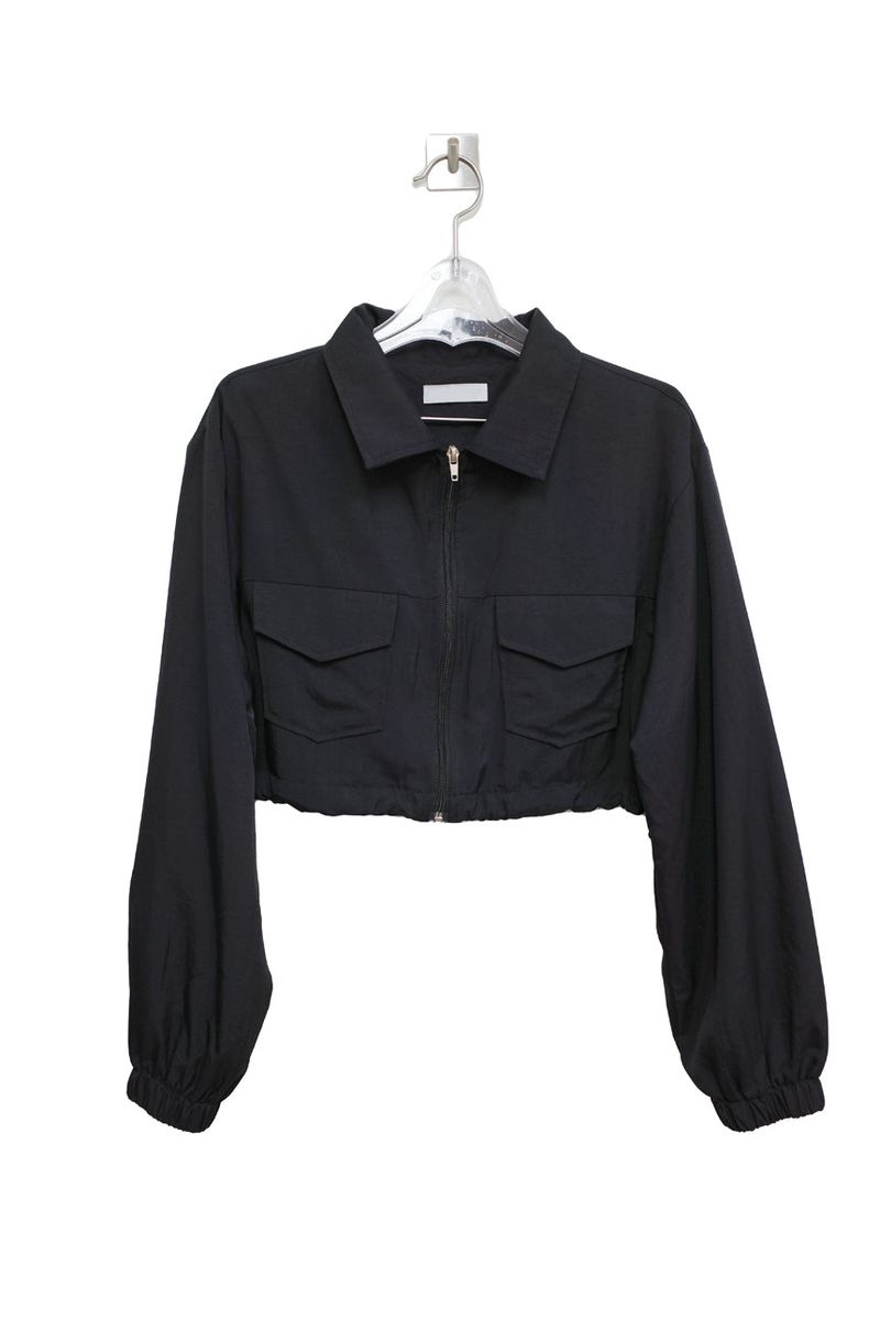 Core string bomber jacket jk (2 colors)