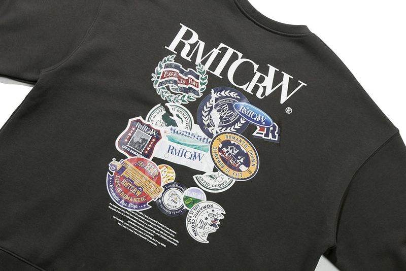 RMTCRW LABEL SWEAT SHIRT_CHARCOAL