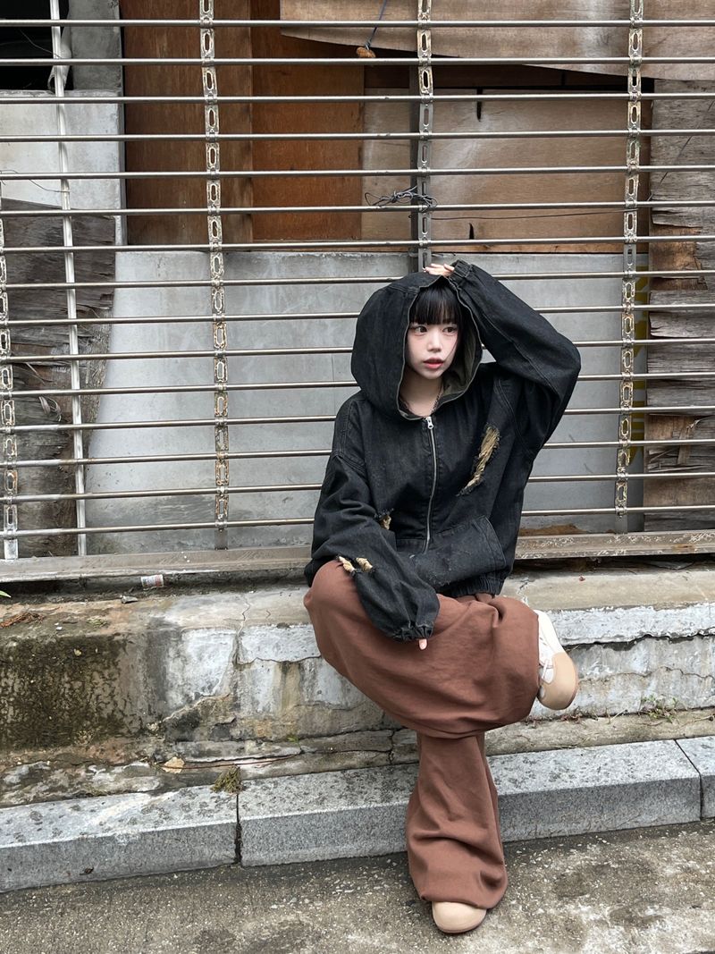 Kafka dart banding wide pants