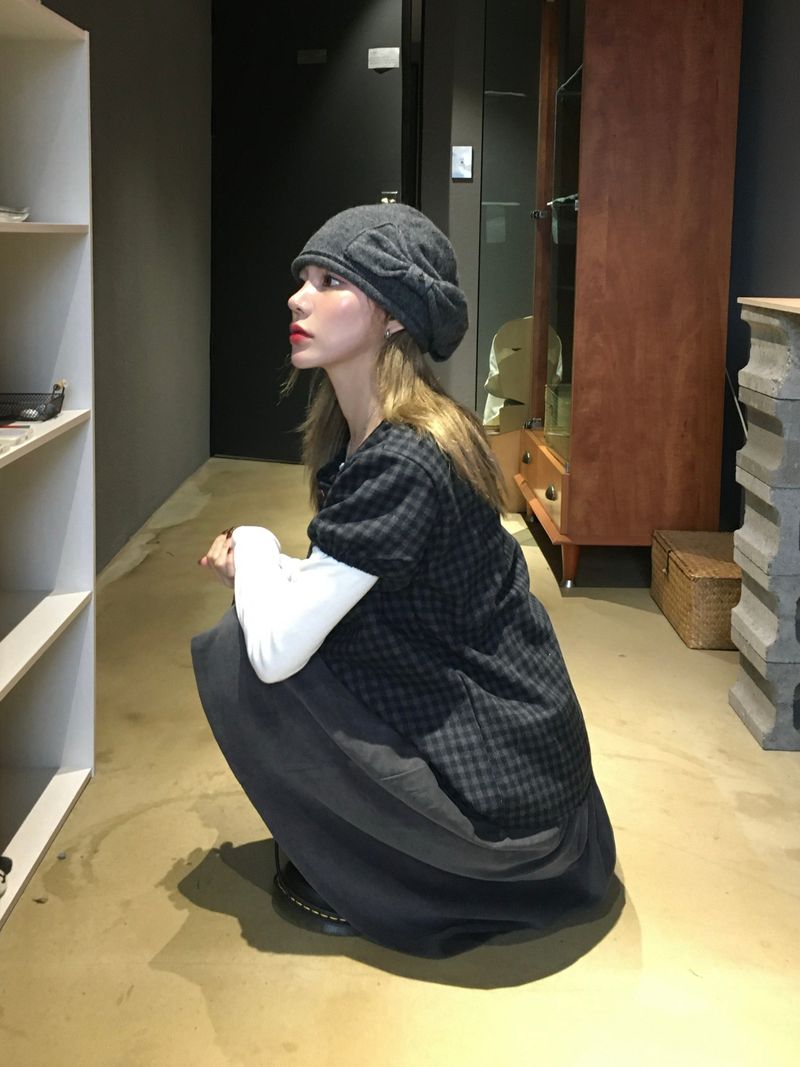 Mone Check Puff Blouse (2c)