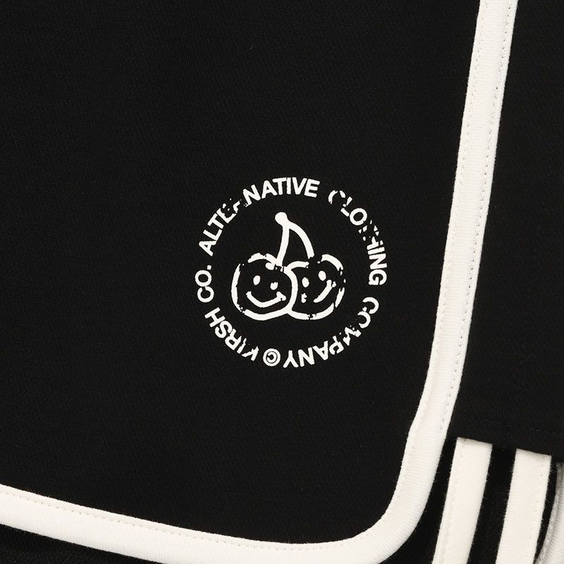 DOODLE CHERRY DOLPHIN PANTS [BLACK]