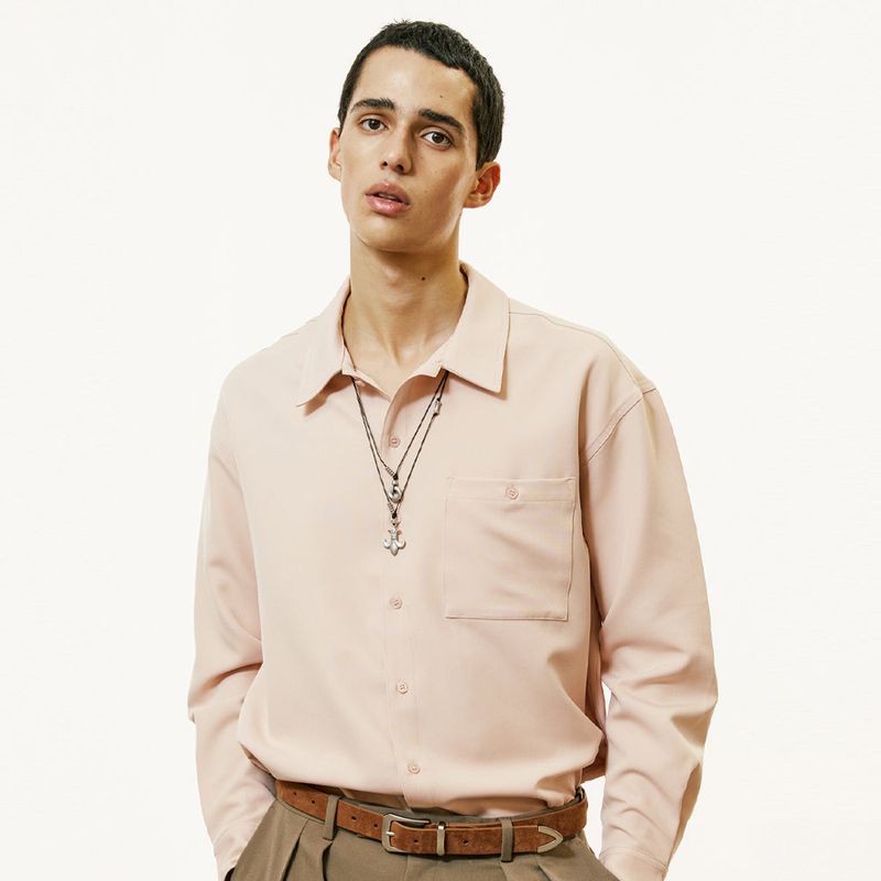S SY(エスエスワイ)の「2way open collar drapery shirt pastel pink(Tops)」