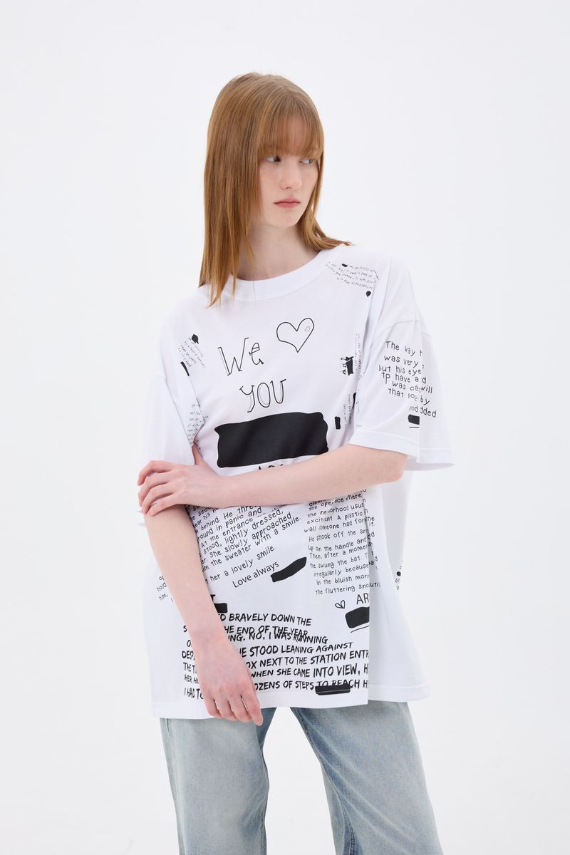 SCRIBBLE T-SHIRT / WHITE