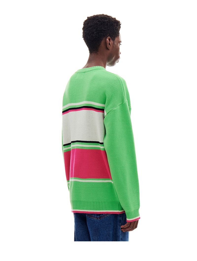 AB STRIPE PANEL KNIT (GREEN)