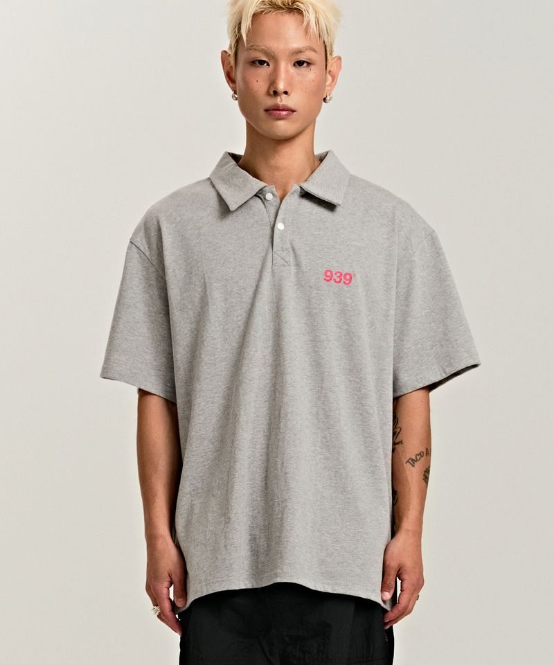 ARCHIVE BOLD（アーカイブボールド）の「939 SMALL LOGO POLO T-SHIRTS (GRAY)（Tops）」