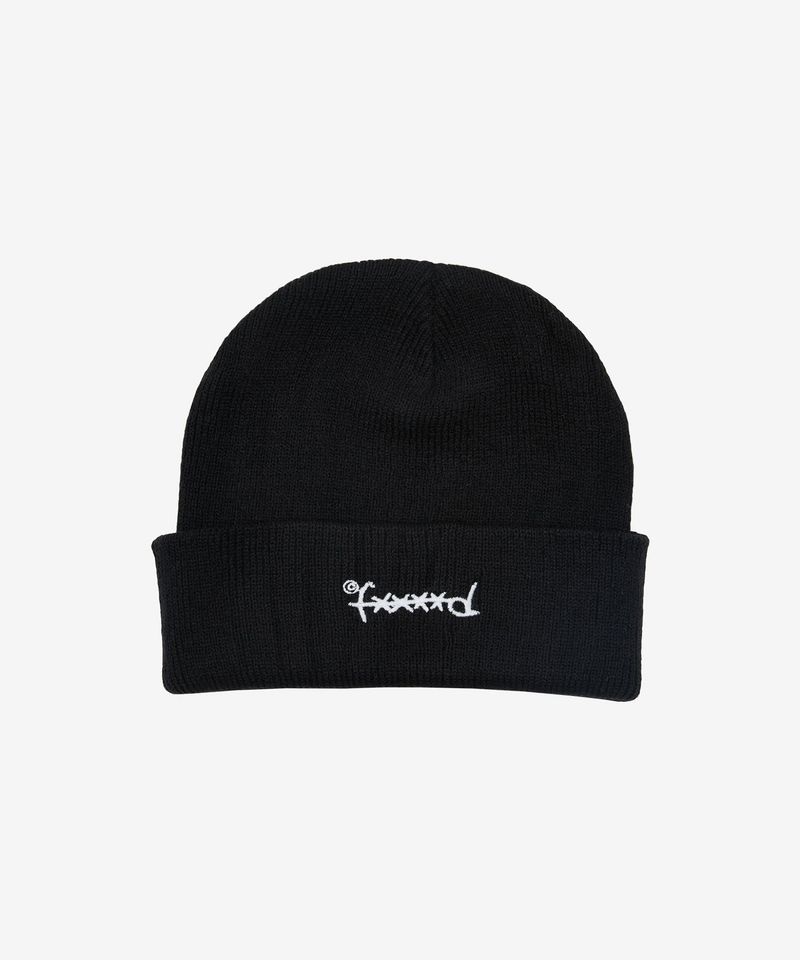 F****D SIGN BEANIE BASIC -BLACK-