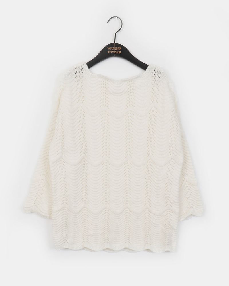 Monnel Wave Knit Dress